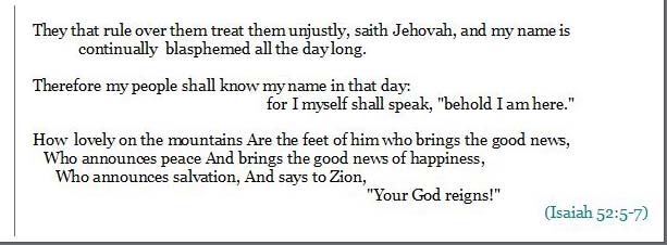 Message from our God